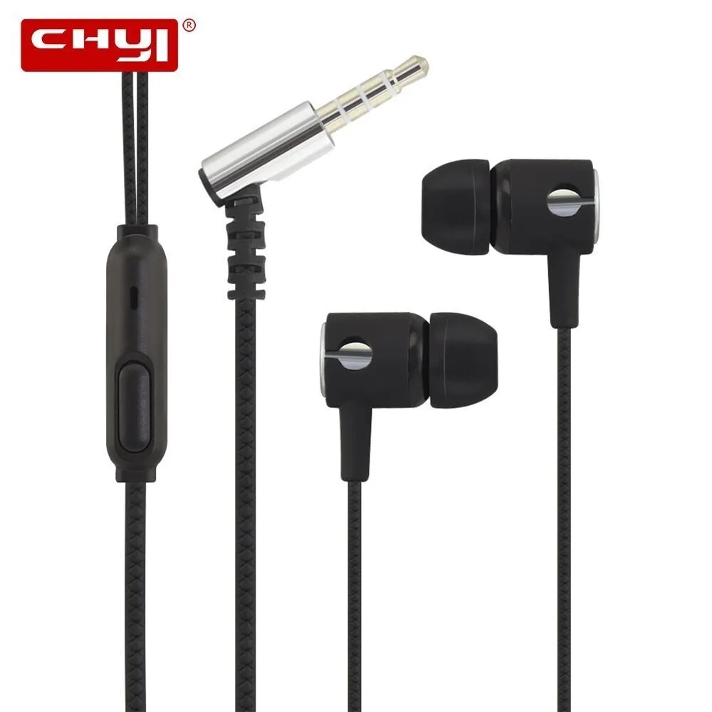 

CHYI Wired Earbuds Headphones 3.5mm In Ear Earphone Earpiece With Mic Stereo Headset 3 Color For Samsung Xiaomi Phone Computer