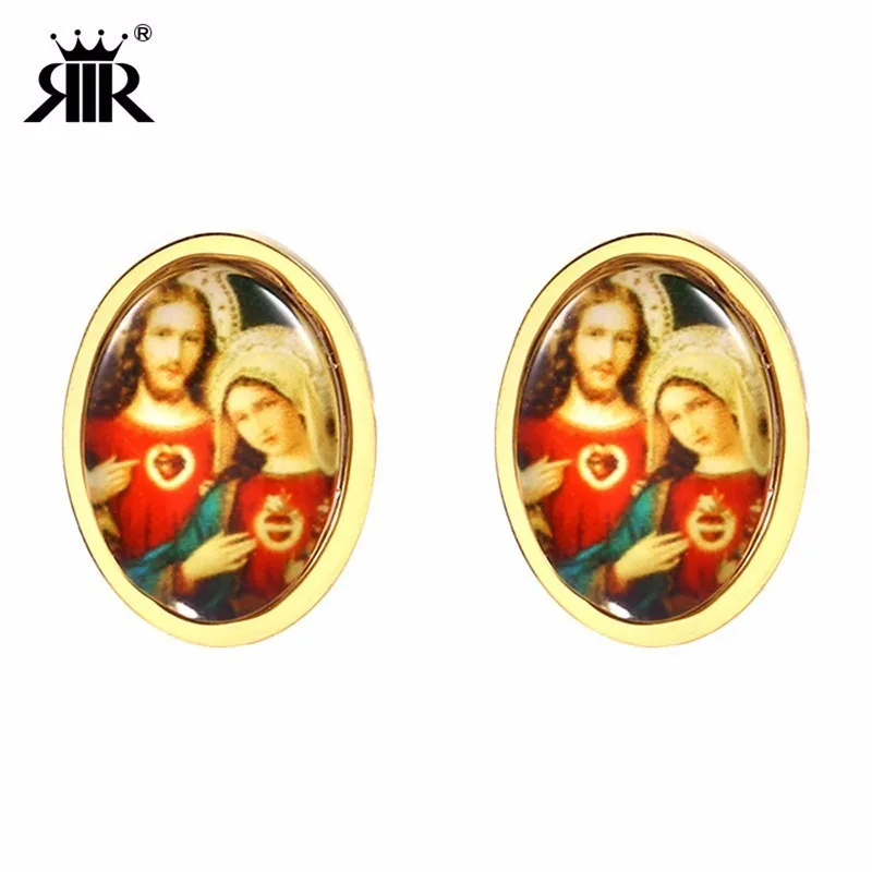 RIR Retro Stainless Steel Mother Virgin Mary Adult Jesus Portrait Stud Earrings Catholic Women Stud Earrings Jewellery
RIR Retro Stainless Steel Mother Virgin Mary Adult Jesus Portrait Stud Earrings Catholic Women Stud Earrings Jewellery