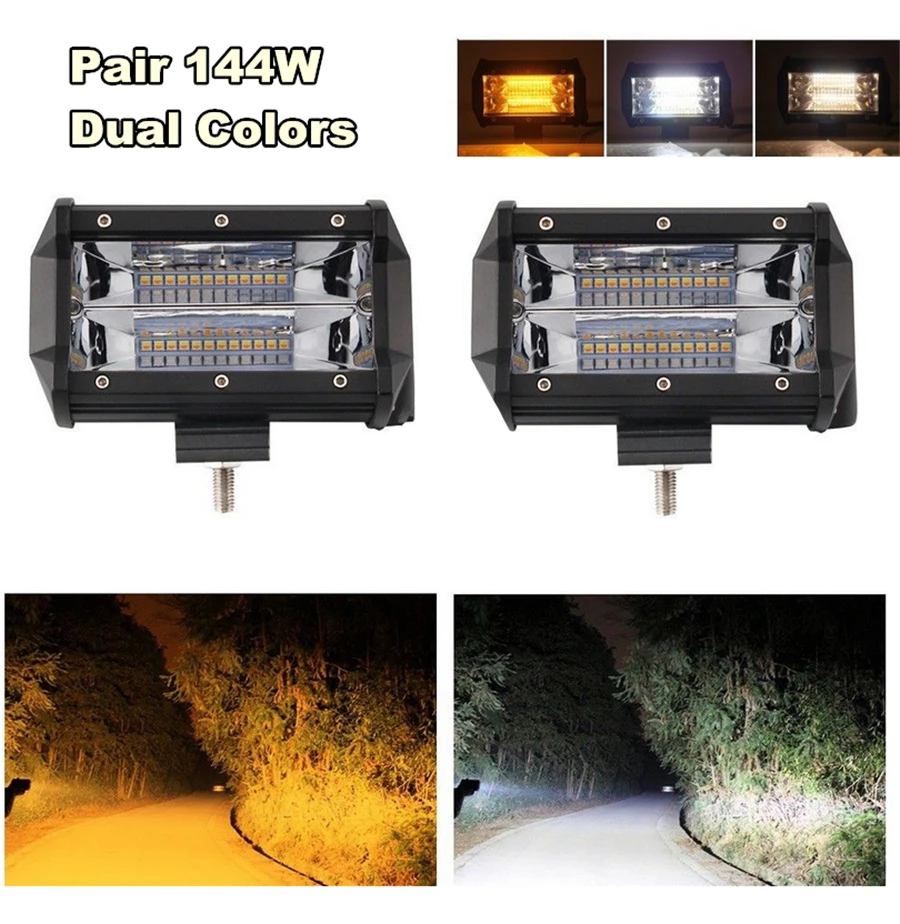 2 x 5inch 144W 16000LM LED Work Light Bar Offroad Led Bar for 12V 24V Truck SUV ATV 4x4 4WD Jeep Led Driving Lamp 3000K 6500K
2 x 5inch 144W 16000LM LED Work Light Bar Offroad Led Bar for 12V 24V Truck SUV ATV 4x4 4WD Jeep Led Driving Lamp 3000K 6500K