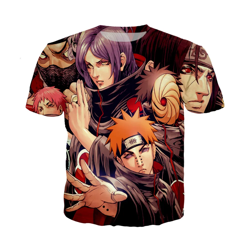 

3d print Ninjia Naruto BorutoT-Shirt Anime T Shirt Akatsuki Kakashi Gaara Hokage Uchiha Itachi Sasuke Men Women Tshirt