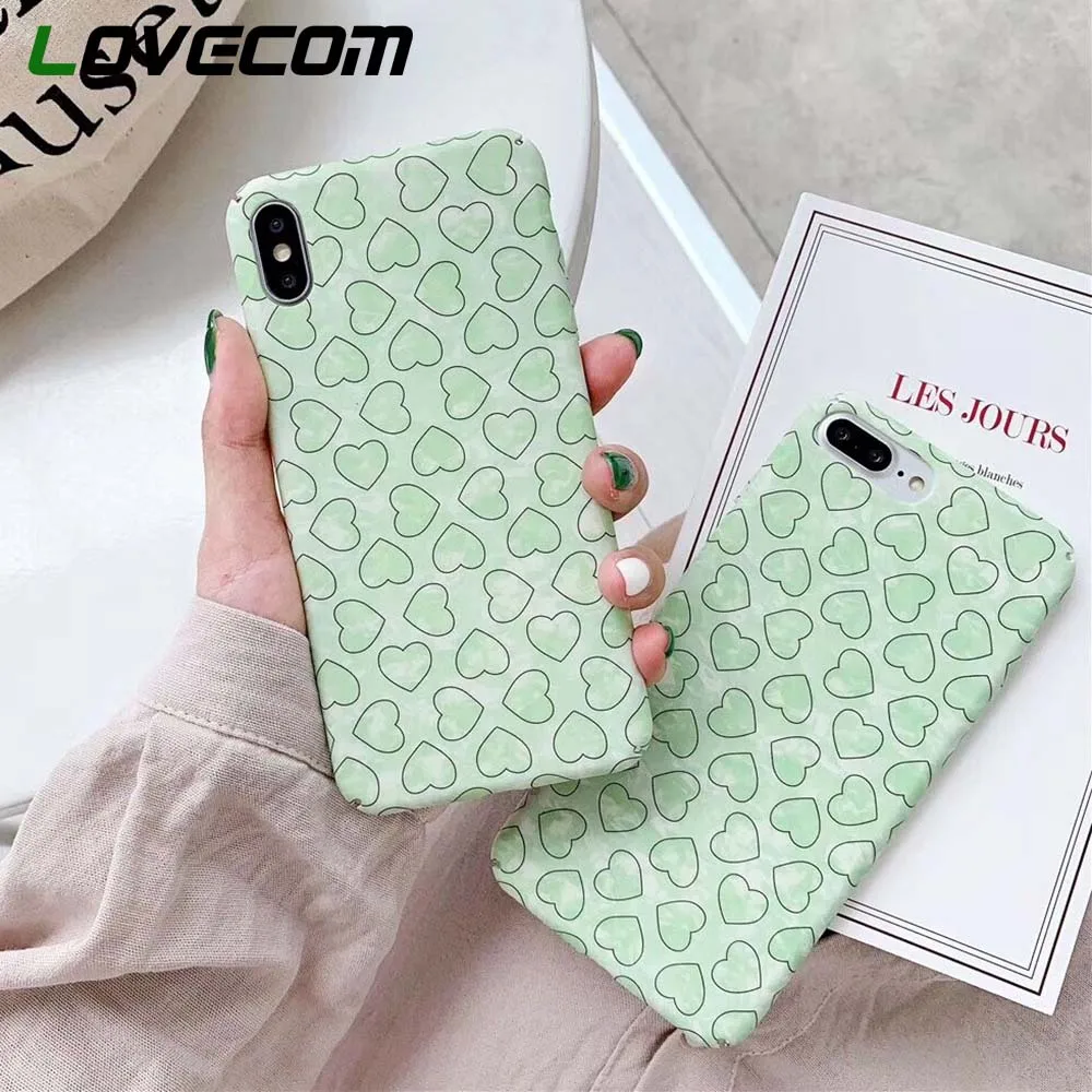 LOVECOM Matte Mint Green Loving Heart Cases For iPhone X XS Max XR 6 6S 7 8 Plus Full Body Coverage Hard PC Phone Back Cover New
LOVECOM Matte Mint Green Loving Heart Cases For iPhone X XS Max XR 6 6S 7 8 Plus Full Body Coverage Hard PC Phone Back Cover New