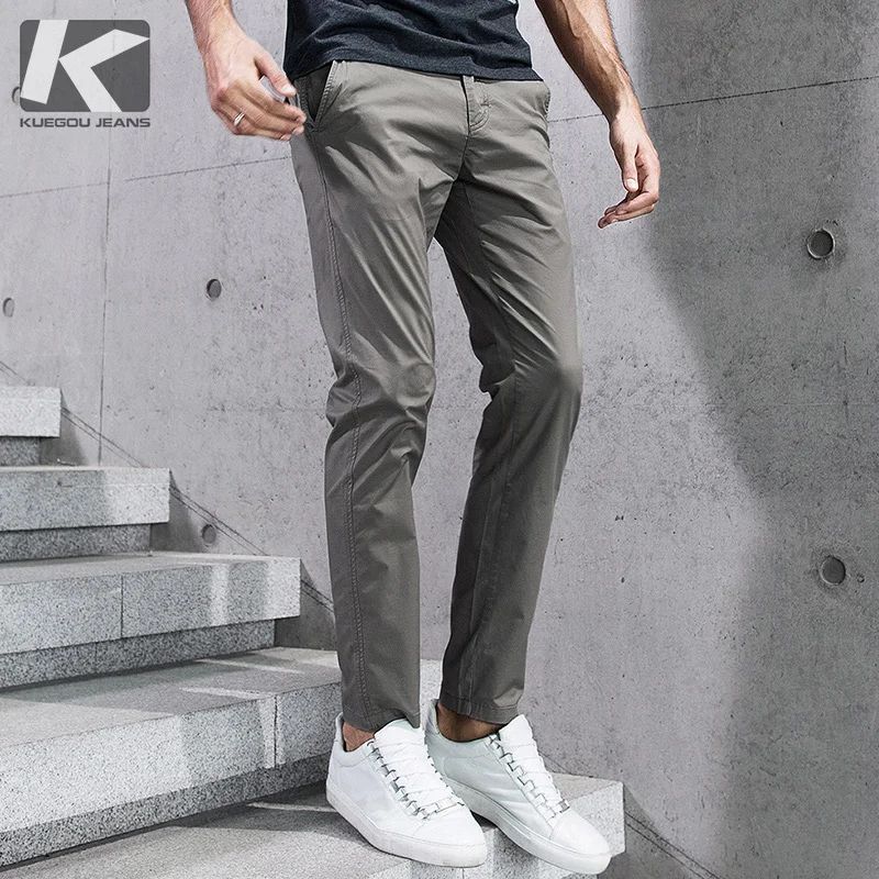 KUEGOU 2019 Summer Cotton Solid Black Gray Men Pants For Trousers Men Fashions Long Male Brand Clothing Casual Pants New 2397
KUEGOU 2019 Summer Cotton Solid Black Gray Men Pants For Trousers Men Fashions Long Male Brand Clothing Casual Pants New 2397