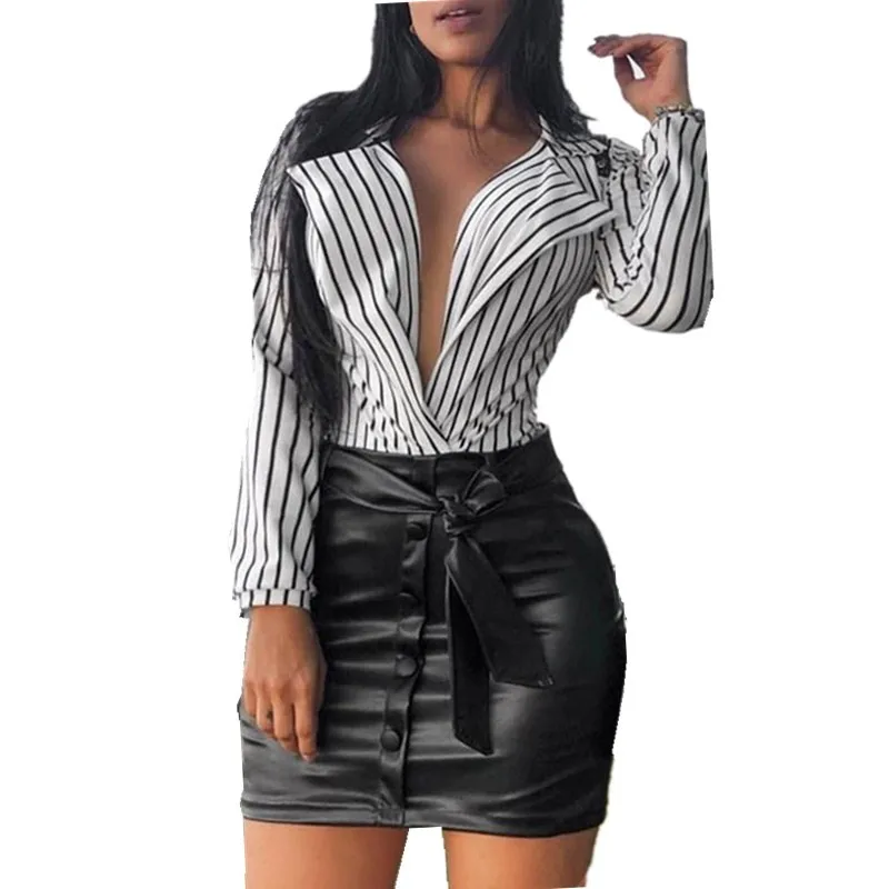 hirigin arrival Women Long Sleeve Loose Blouse shirts deep V neck Casual Striped Shirt Tops Shirts women female
hirigin arrival Women Long Sleeve Loose Blouse shirts deep V neck Casual Striped Shirt Tops Shirts women female