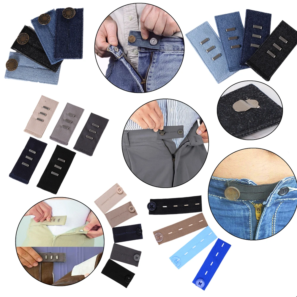 Multiple Colour Unisex Pant Extender Belt Metal Buckle Denim Waist Band Garment Accessorie Tight Jeans Extender Button Free Ship
Multiple Colour Unisex Pant Extender Belt Metal Buckle Denim Waist Band Garment Accessorie Tight Jeans Extender Button Free Ship