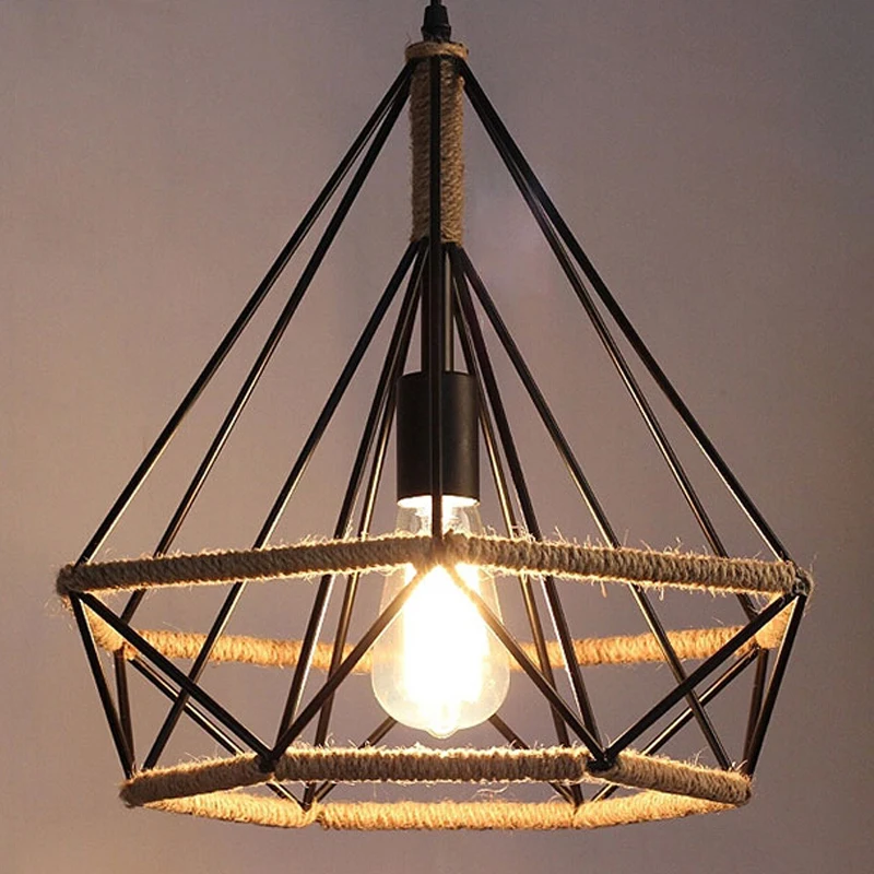 Vintage Hemp Rope Mediterranean Pendant light E27 Loft Creative Personality Industrial Pendant Lamp for Restaurant Coffee Bar
Vintage Hemp Rope Mediterranean Pendant light E27 Loft Creative Personality Industrial Pendant Lamp for Restaurant Coffee Bar