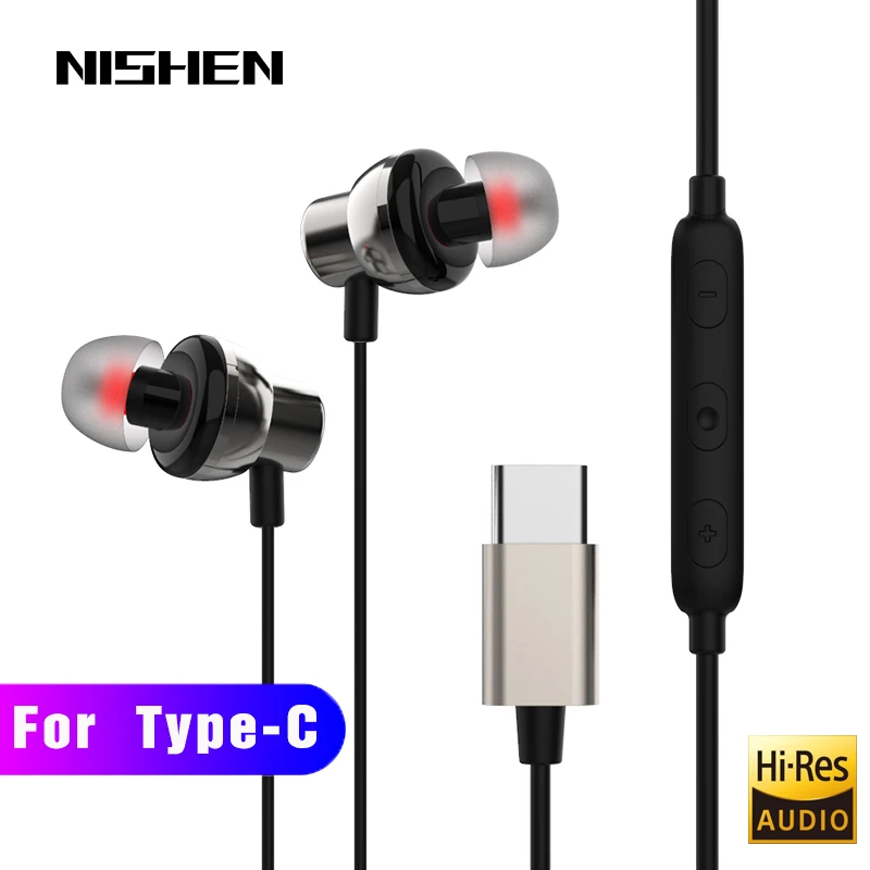 Hi-Res Type C Stereo 3D HiFi Sound Earphone For Xiaomi 8 Huawei P20 Mobile Phone Wired Control In-Ear Sport Earbuds With Mic 
Hi-Res Type C Stereo 3D HiFi Sound Earphone For Xiaomi 8 Huawei P20 Mobile Phone Wired Control In-Ear Sport Earbuds With Mic