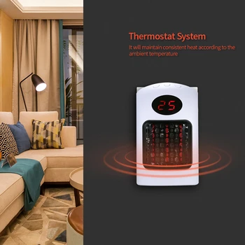 Mini Space Heater Wall-mount Ceramic Heater Fan with Thermostat Adjustable Speeds & Timer for Office Bedroom Hotel 900W
Mini Space Heater Wall-mount Ceramic Heater Fan with Thermostat Adjustable Speeds & Timer for Office Bedroom Hotel 900W