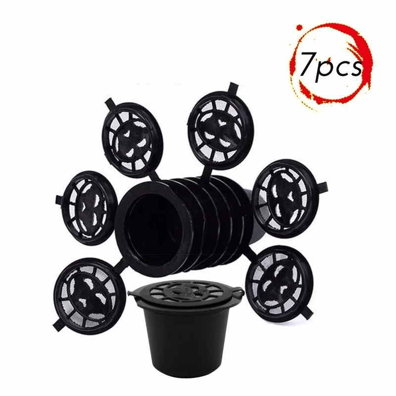 7pcs Refillable Coffee Capsula Refilling Filter Pod Reusable Nespresso Coffee Capsules Cup Coffeeware Gift Black
7pcs Refillable Coffee Capsula Refilling Filter Pod Reusable Nespresso Coffee Capsules Cup Coffeeware Gift Black