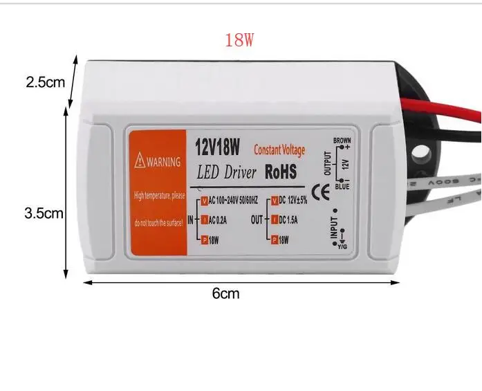 10pcs Genuine LED Lighting Transformers AC 100-240 V DC 12V 18W dc 1.5 A High Quality Safe Driver For LED Strip Power Supply
10pcs Genuine LED Lighting Transformers AC 100-240 V DC 12V 18W dc 1.5 A High Quality Safe Driver For LED Strip Power Supply