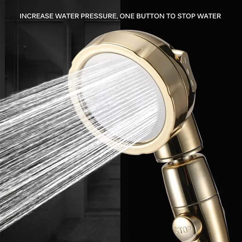 360 Degrees Rotating Adjustable Water Saving Shower Head Three Mode Shower Water Pressure Shower Head with Water Control Button
360 Degrees Rotating Adjustable Water Saving Shower Head Three Mode Shower Water Pressure Shower Head with Water Control Button