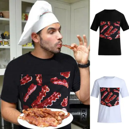 2019 New 3D Bacon Design Mens T Shirts Cotton Short Sleeve Casual O Neck men's T shirt Top Tees Mens Clothing
2019 New 3D Bacon Design Mens T Shirts Cotton Short Sleeve Casual O Neck men's T shirt Top Tees Mens Clothing