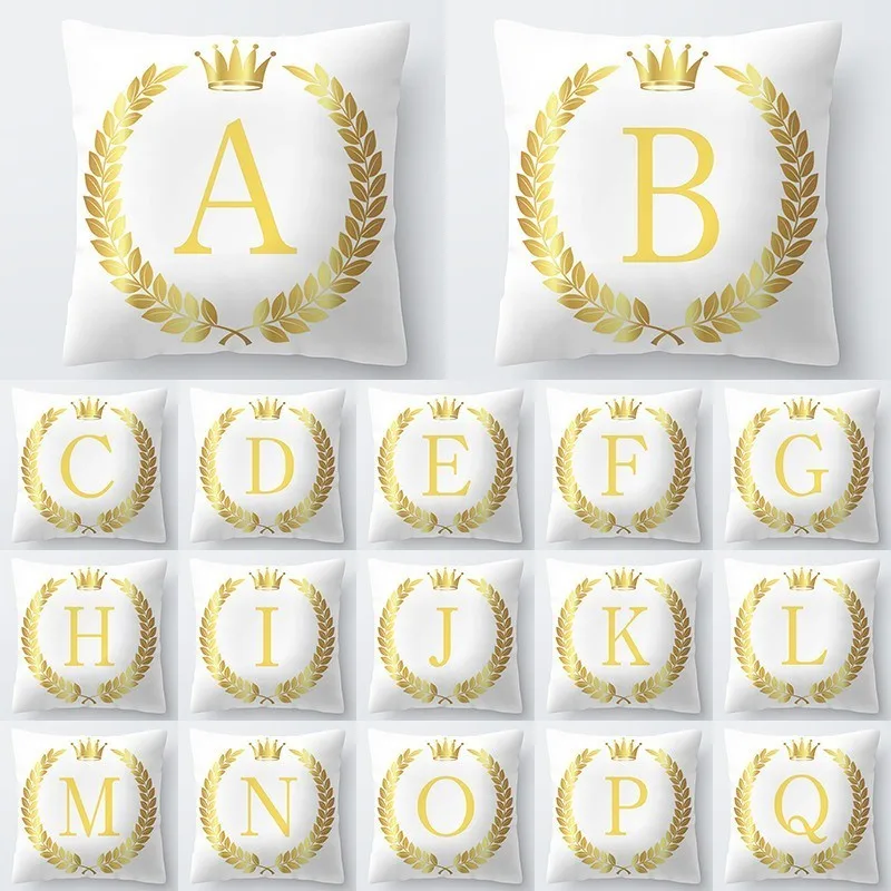 1Pcs Gold English Letters Pillowcase Polyester Cushion Cover Throw Pillowcases for Sofa Home Seat Decorative Pillow Covers 40806
1Pcs Gold English Letters Pillowcase Polyester Cushion Cover Throw Pillowcases for Sofa Home Seat Decorative Pillow Covers 40806