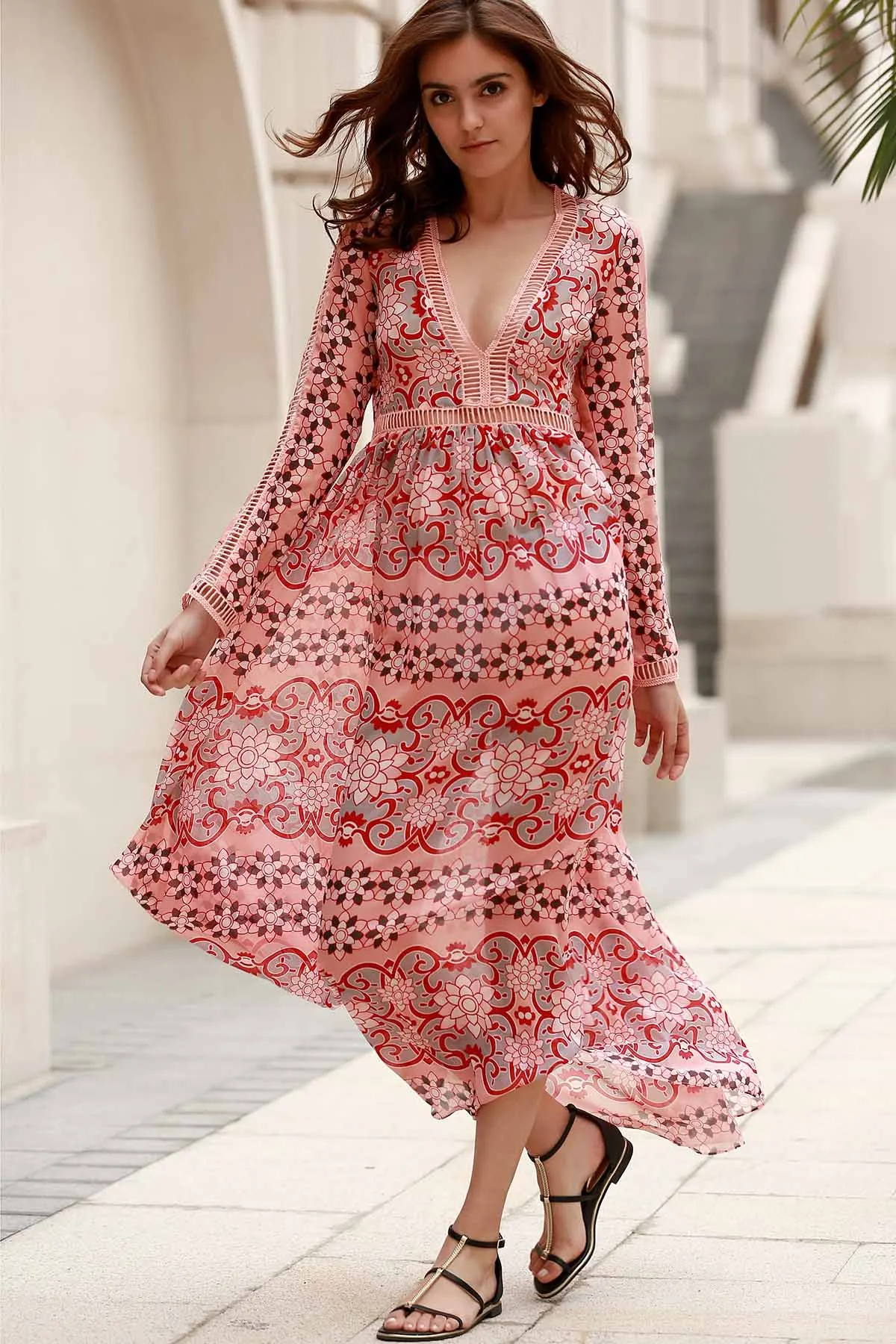 ZAFUL Women Boho Maxi Dress V-Neck Long Sleeve Women'S Elegant Sexy Dress Flowing Floral Beach Vintage Tunic Dress On Sale
ZAFUL Women Boho Maxi Dress V-Neck Long Sleeve Women'S Elegant Sexy Dress Flowing Floral Beach Vintage Tunic Dress On Sale