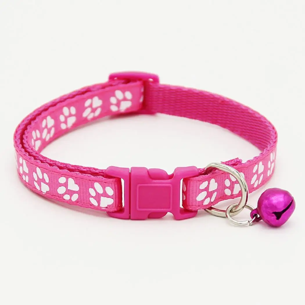 Pet Collar Dog Cat Footprint Safety Adjustable Nylon Leash Collars with Bell strap, fit different collars pets.
Pet Collar Dog Cat Footprint Safety Adjustable Nylon Leash Collars with Bell strap, fit different collars pets.