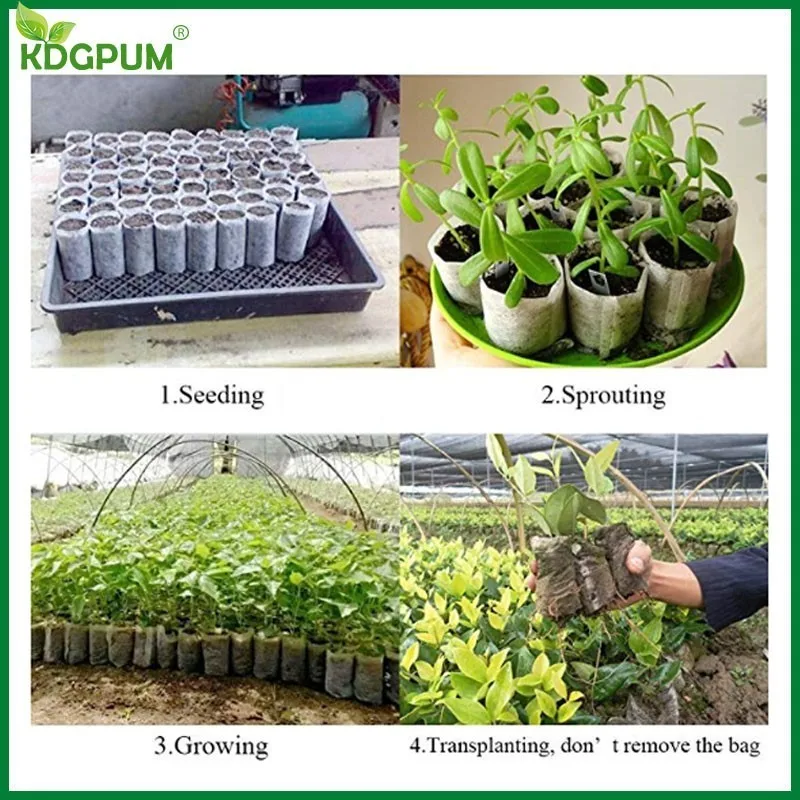 9 размеров Jardin биоразлагаемые мешки для питомника выращивания растений нетканые
