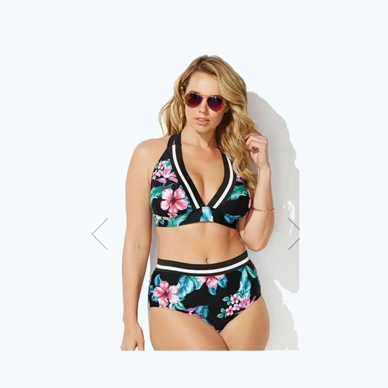 High Waist Bikini Plus Size Swimwear Women Two Piece Floral Swimsuit Bikini Large Size Halter Bikini High Waist Plus Size 4XL
High Waist Bikini Plus Size Swimwear Women Two Piece Floral Swimsuit Bikini Large Size Halter Bikini High Waist Plus Size 4XL