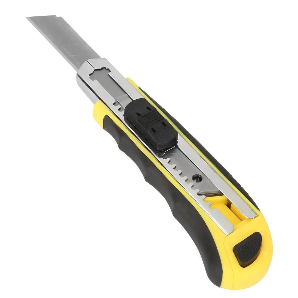 TU-660B Utility Knife Rubber Handle Practical Stainless Steel Art Utility Knife Paper Plastic Cardboard Cutting Hand Tool
TU-660B Utility Knife Rubber Handle Practical Stainless Steel Art Utility Knife Paper Plastic Cardboard Cutting Hand Tool