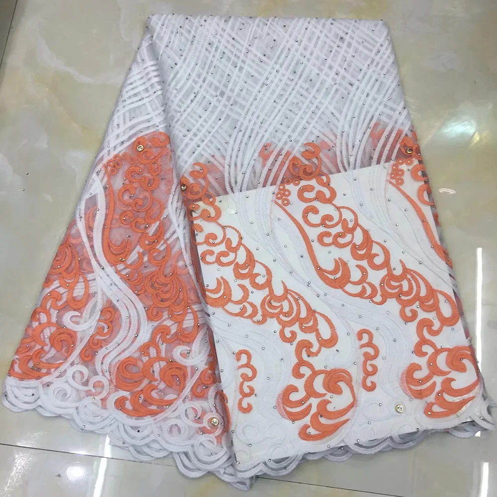 High Quality African Lace Fabric For Wedding Favors and Gifts White French Tulle Lace Fabrics Nigerian Lace Fabric With Stones
High Quality African Lace Fabric For Wedding Favors and Gifts White French Tulle Lace Fabrics Nigerian Lace Fabric With Stones