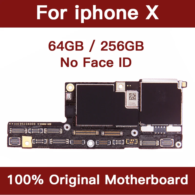 100% оригинальная материнская плата для iPhone X с заводской разблокировкой без
