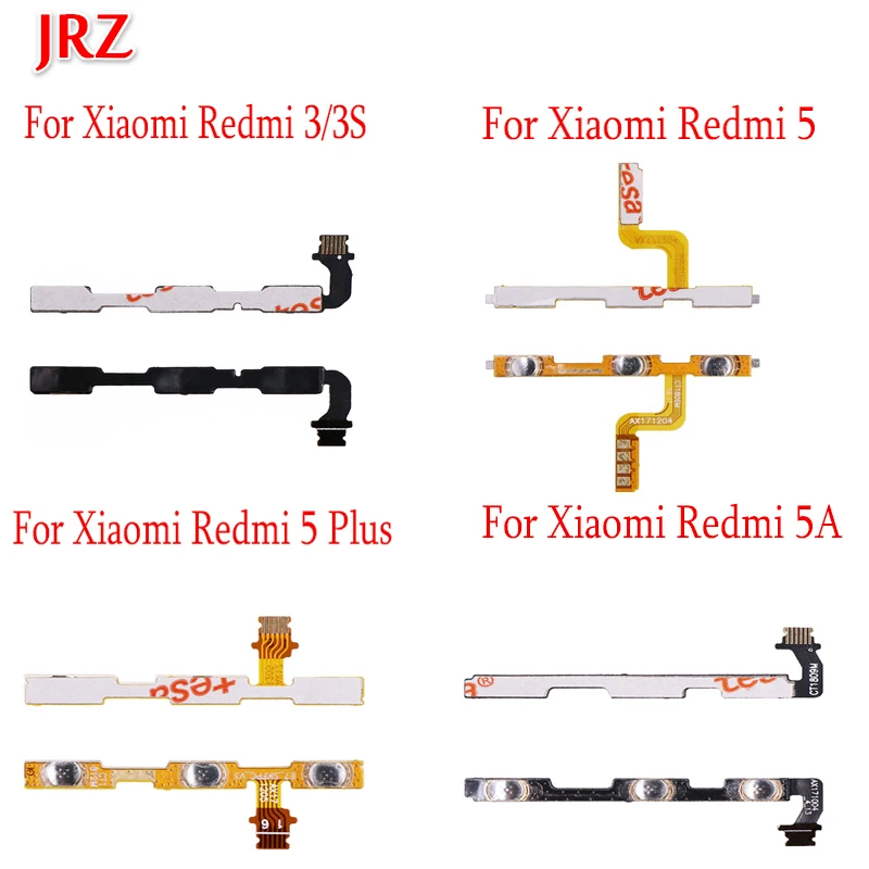 JRZ для Xiaomi Redmi 3 3S 5 Боковая кнопка гибкий кабель питания + увеличения/уменьшения