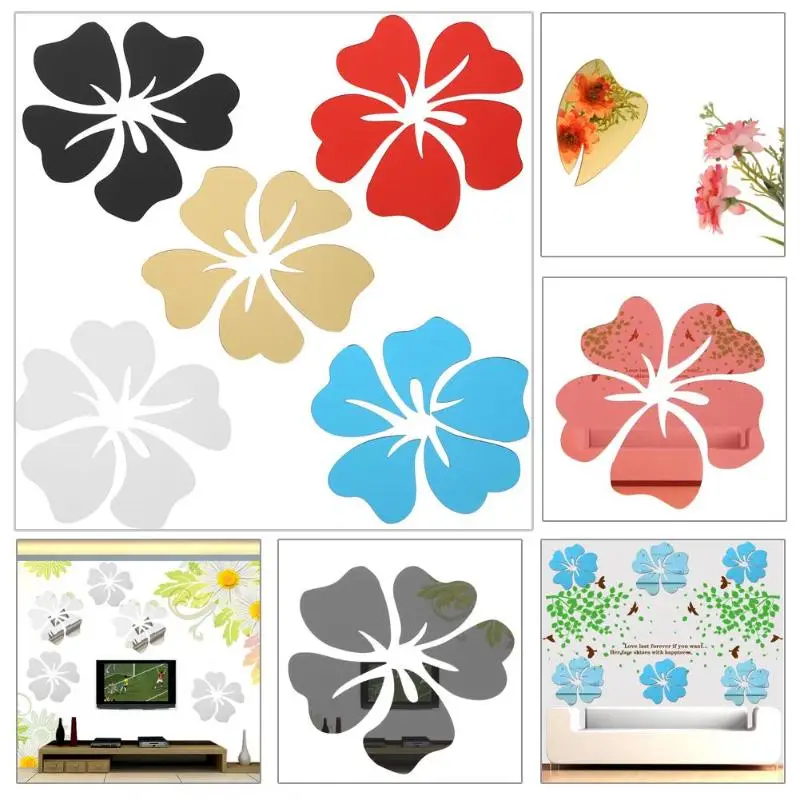 5Pcs Acrylic Mirror Wall Stickers DIY Home Art Stickers for Living Room TV Background Decoration Hibiscus Flower Decals
5Pcs Acrylic Mirror Wall Stickers DIY Home Art Stickers for Living Room TV Background Decoration Hibiscus Flower Decals