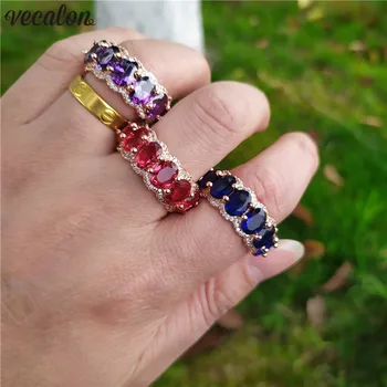 Vecalon Eternity Promise ring Rose Gold Filled Big Oval AAAAA Zircon Party wedding band ring For women Men Finger Jewelry Gift
Vecalon Eternity Promise ring Rose Gold Filled Big Oval AAAAA Zircon Party wedding band ring For women Men Finger Jewelry Gift