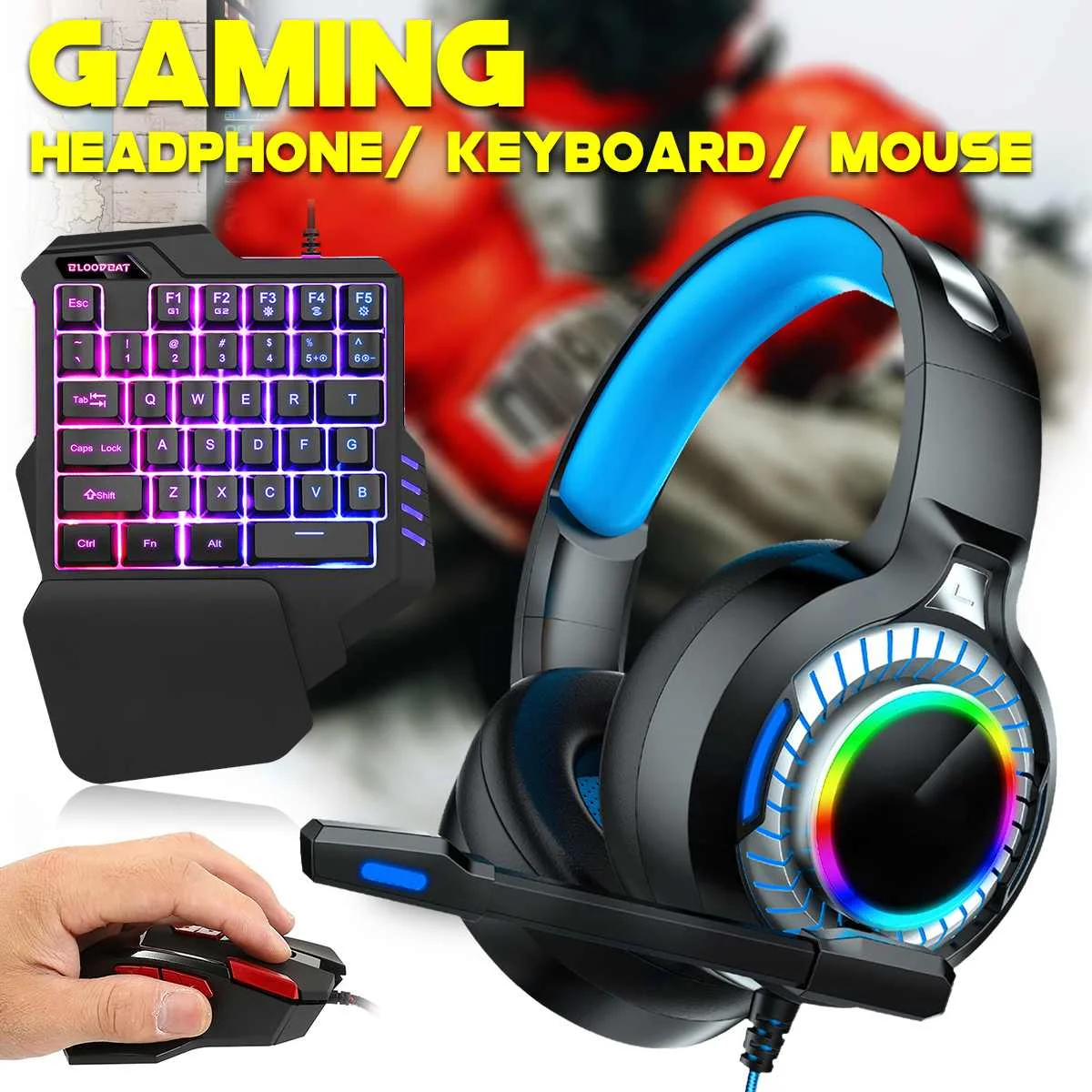 LED Mechanical One-handed Keyboard/ Wired Gaming Mouse / Headphone For Game LOL/Dota/PUBG Exquisite Fashion Computer Peripherals
LED Mechanical One-handed Keyboard/ Wired Gaming Mouse / Headphone For Game LOL/Dota/PUBG Exquisite Fashion Computer Peripherals