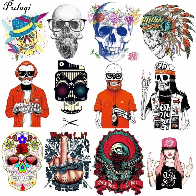 Pulaqi Punk Skull Iron-On Patch Big Size Pvc Heat Transfer Vinyl Stickers Biker Patches Iron On Transfers For Clothing Jacket H
Pulaqi Punk Skull Iron-On Patch Big Size Pvc Heat Transfer Vinyl Stickers Biker Patches Iron On Transfers For Clothing Jacket H