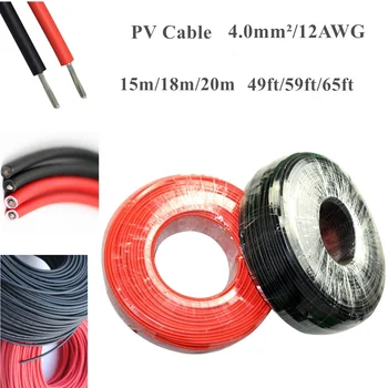 Wire Power 15m/18m/20m Lots 4.0mm2/12AWG 49ft/59ft/65ft Cable Cable Connector Black+Red module panel solar Solar PV TUV Approval
Wire Power 15m/18m/20m Lots 4.0mm2/12AWG 49ft/59ft/65ft Cable Cable Connector Black+Red module panel solar Solar PV TUV Approval