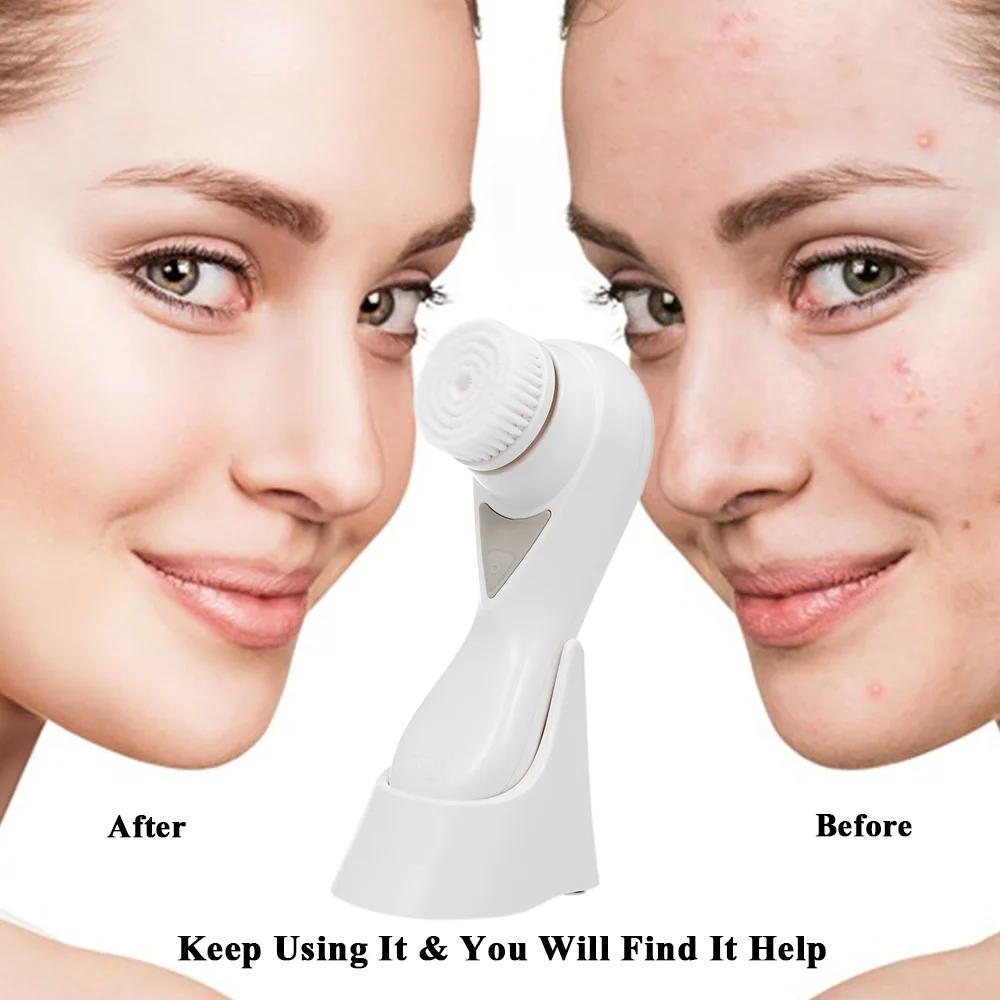 Sonic Electric Facial Brush Body Cleansing Brush Rechargeable Deep Cleaning Brush Pore Blackhead Brush Face Massager US Plug
Sonic Electric Facial Brush Body Cleansing Brush Rechargeable Deep Cleaning Brush Pore Blackhead Brush Face Massager US Plug