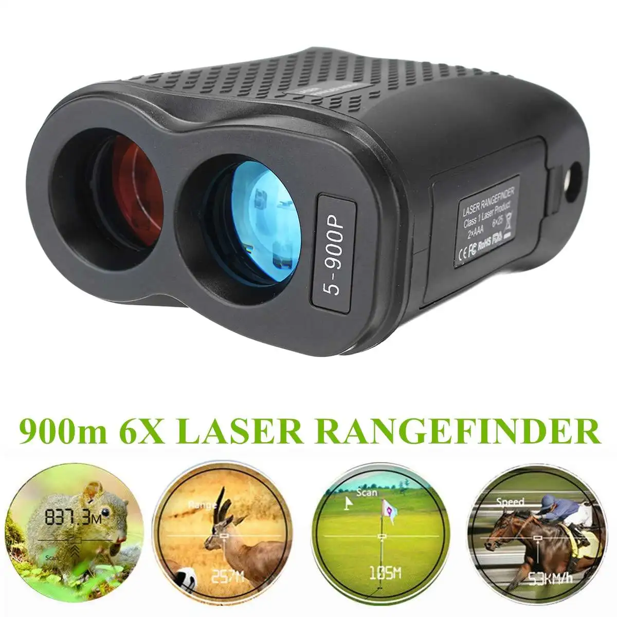900M 6X Golf Laser Rangefinder Outdoor Camping Hunting Measure Telescope Distance Meter Gauges Equipment Optical Instruments
900M 6X Golf Laser Rangefinder Outdoor Camping Hunting Measure Telescope Distance Meter Gauges Equipment Optical Instruments