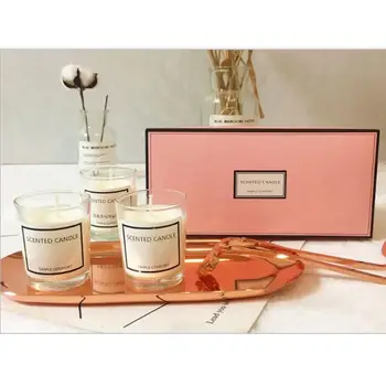DIY Candle Decorative Scented Candle High-End Set Gift Box 3PCs Set Aromatherapy Candle Essential Oil Soy Wax Candle with Glass
DIY Candle Decorative Scented Candle High-End Set Gift Box 3PCs Set Aromatherapy Candle Essential Oil Soy Wax Candle with Glass