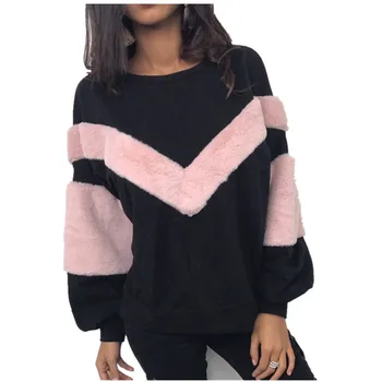 Plush Patchwork Sweatshirts Womens Long Sleeve Hoodies O Neck Pullover Tops Hoodie Oversized Jumper Pullover Top
Plush Patchwork Sweatshirts Womens Long Sleeve Hoodies O Neck Pullover Tops Hoodie Oversized Jumper Pullover Top