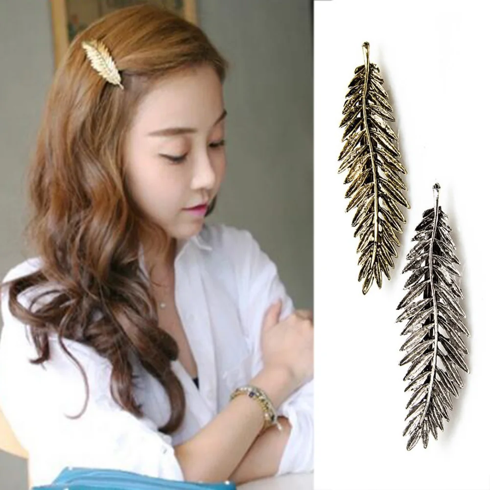 fashion Hairpins Vintage Metal Leaf Hair Clip For Women Girl Hair Accessories Hairgrip Delicate Barrettes Retro Feather Ornament
fashion Hairpins Vintage Metal Leaf Hair Clip For Women Girl Hair Accessories Hairgrip Delicate Barrettes Retro Feather Ornament
