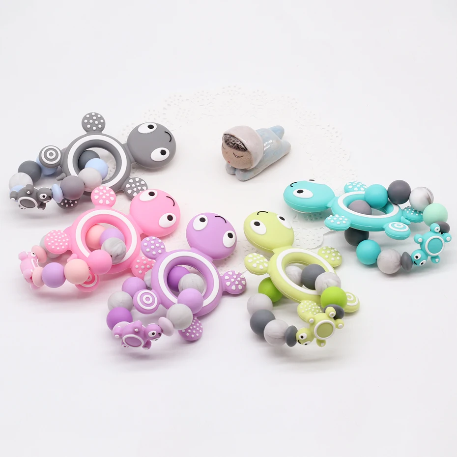 New DIY Baby Care Bracelet Koala * Turtle Teeth Chewing Beads Teeth Edible Silicone Teether Rattle Toy Montessori Bracelet
New DIY Baby Care Bracelet Koala * Turtle Teeth Chewing Beads Teeth Edible Silicone Teether Rattle Toy Montessori Bracelet