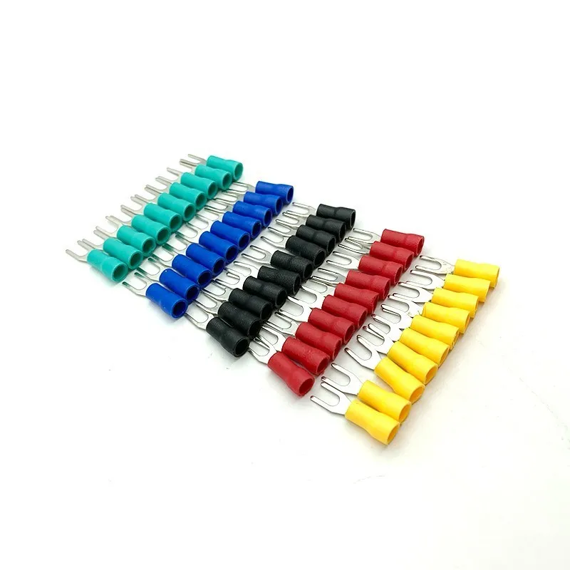 Free shipping 50pcs SFork-shaped cold-pressed insulated terminal U-shaped Y-shaped wire terminal copper nose Cable Wire Forked
Free shipping 50pcs SFork-shaped cold-pressed insulated terminal U-shaped Y-shaped wire terminal copper nose Cable Wire Forked