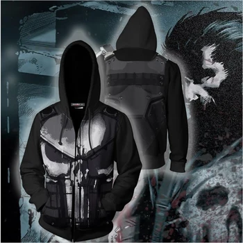 2019 autumn and winter new Punishe Cosplay zipper hooded jacket 3D printing hooded sweatshirt zipper hooded hooded hip hop shirt
2019 autumn and winter new Punishe Cosplay zipper hooded jacket 3D printing hooded sweatshirt zipper hooded hooded hip hop shirt