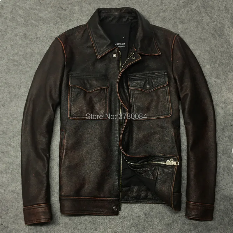 Gu.seemio genuine leather jackets men do the old style cowhide cow skin leather real over coat natural animal outer wear
Gu.seemio genuine leather jackets men do the old style cowhide cow skin leather real over coat natural animal outer wear