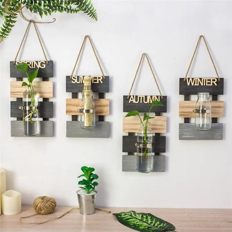 1 Pcs Hydroponics Vase Rural Wooden Board Creative Hanging Vase Glass Vase Plant Holder for Garden Restaurant Coffee Shop
1 Pcs Hydroponics Vase Rural Wooden Board Creative Hanging Vase Glass Vase Plant Holder for Garden Restaurant Coffee Shop