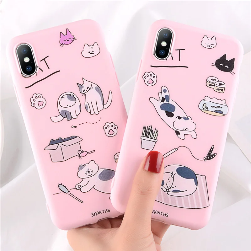 Ottwn Cute Phone Case For iPhone 6 6s 7 8 Plus Soft TPU Coque Cartoon Cat Fish Pattern For iPhone X XR XS Max 5 5s SE Back Cover
Ottwn Cute Phone Case For iPhone 6 6s 7 8 Plus Soft TPU Coque Cartoon Cat Fish Pattern For iPhone X XR XS Max 5 5s SE Back Cover