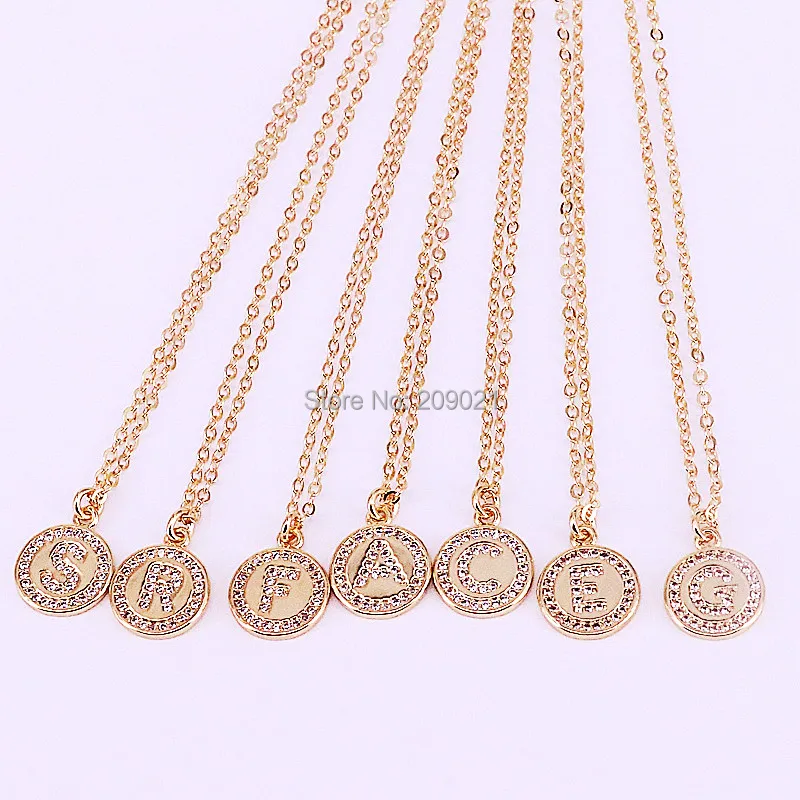20Pcs Gold Color Micro Pave White CZ Cubic Zirconia Initials A-Z 26 Alphabets Letter Necklaces For Women /Men
20Pcs Gold Color Micro Pave White CZ Cubic Zirconia Initials A-Z 26 Alphabets Letter Necklaces For Women /Men