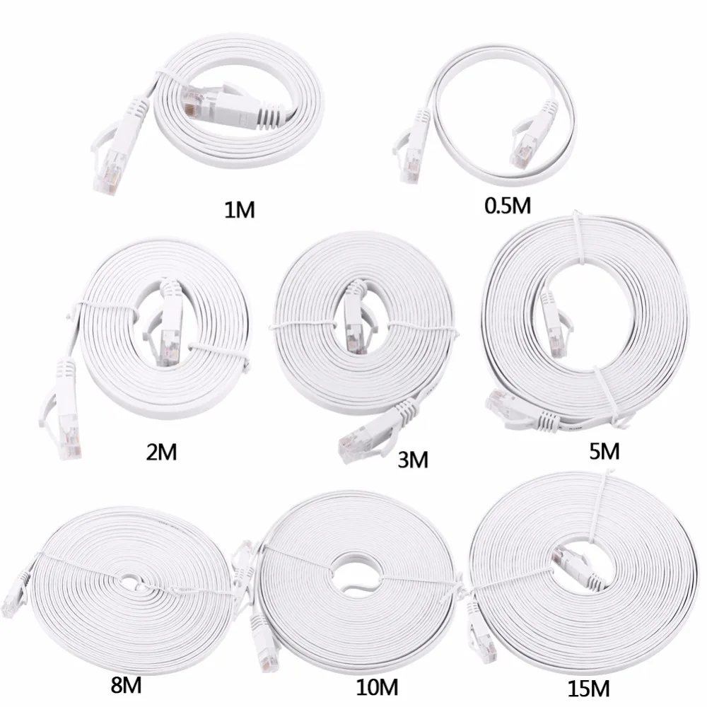 New 0.5/1/2/3/5/8/10/15m Ethernet Cable High Speed RJ45 CAT6 Flat Ethernet Network LAN Cable UTP Patch Router Computer Cables
New 0.5/1/2/3/5/8/10/15m Ethernet Cable High Speed RJ45 CAT6 Flat Ethernet Network LAN Cable UTP Patch Router Computer Cables