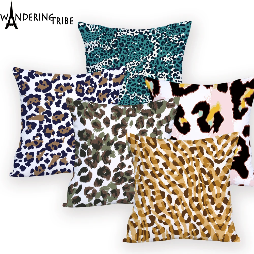 Leopard Dots Leaf Pattern Pillow Cover Colorful for Car Seat Printed Housse Leopard Cushion Cover Decorativos for Office
Leopard Dots Leaf Pattern Pillow Cover Colorful for Car Seat Printed Housse Leopard Cushion Cover Decorativos for Office