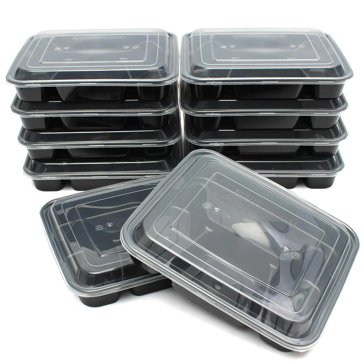 10 Pcs 4 Compartment Eco-friendly Plastic Food Storage Containers Lids Microwave Dishwasher Safe Picnic Bento Lunch Boxes
10 Pcs 4 Compartment Eco-friendly Plastic Food Storage Containers Lids Microwave Dishwasher Safe Picnic Bento Lunch Boxes