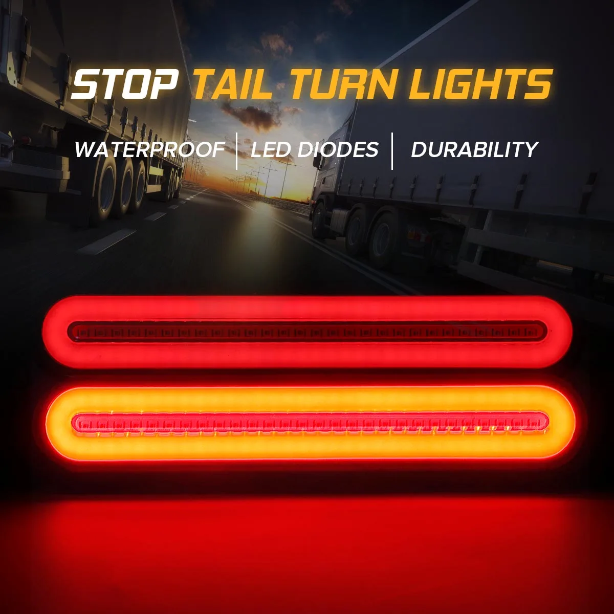 12-24V Pair Flowing LED 3 IN 1 Neon Halo Ring Tail & Brake Stop Turn Signal Light Lamp Waterproof Trailer Truck Brake Light
12-24V Pair Flowing LED 3 IN 1 Neon Halo Ring Tail & Brake Stop Turn Signal Light Lamp Waterproof Trailer Truck Brake Light
