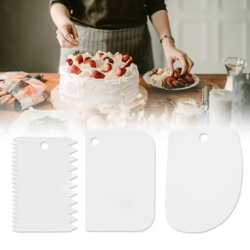 3Pcs/Set Edge Plain Dough Knife Icing Fondant Scraper Cream Knife Plastic Jagged Smooth Cake Paddle Cake Spatulas Baking Pastry
3Pcs/Set Edge Plain Dough Knife Icing Fondant Scraper Cream Knife Plastic Jagged Smooth Cake Paddle Cake Spatulas Baking Pastry