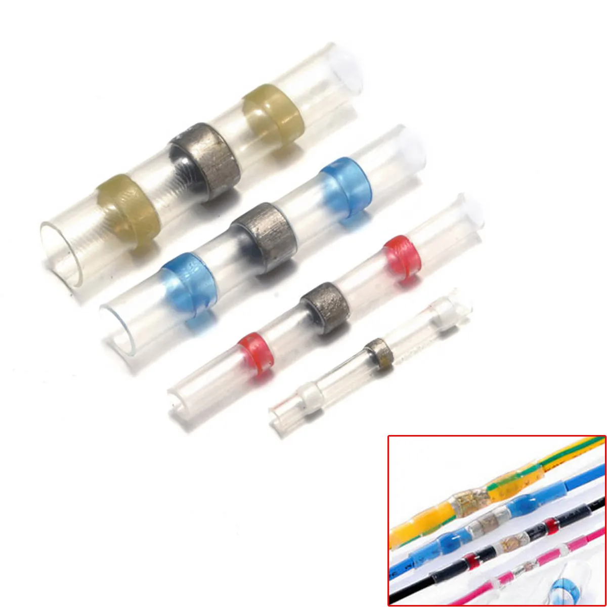 10Pcs 1.5-5.0mm Heat Shrink Butt Splice Connector Electrical Terminal Waterproof Tinned Copper Solder Seal Terminals
10Pcs 1.5-5.0mm Heat Shrink Butt Splice Connector Electrical Terminal Waterproof Tinned Copper Solder Seal Terminals