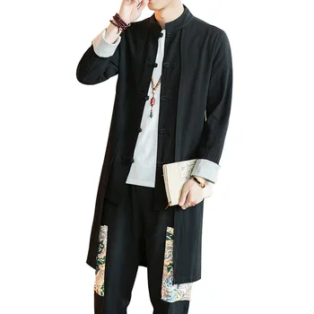 #4002 Chinese Style Trench Coat For Men Long Coat Linen Cotton Mandarin Collar Vintage Windbreaker Fake Two Pieces Plus Size 5XL
#4002 Chinese Style Trench Coat For Men Long Coat Linen Cotton Mandarin Collar Vintage Windbreaker Fake Two Pieces Plus Size 5XL