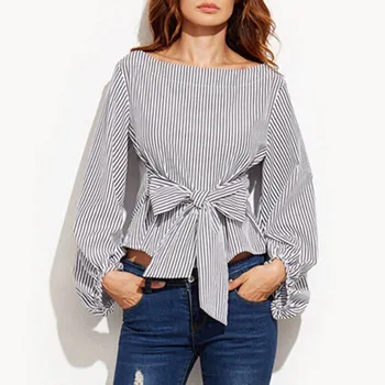 White Office Lady Elegant Striped Print Scoop Neck Long Sleeve Blouse 2018 New Autumn Workwear Women Tops And Blouses
White Office Lady Elegant Striped Print Scoop Neck Long Sleeve Blouse 2018 New Autumn Workwear Women Tops And Blouses