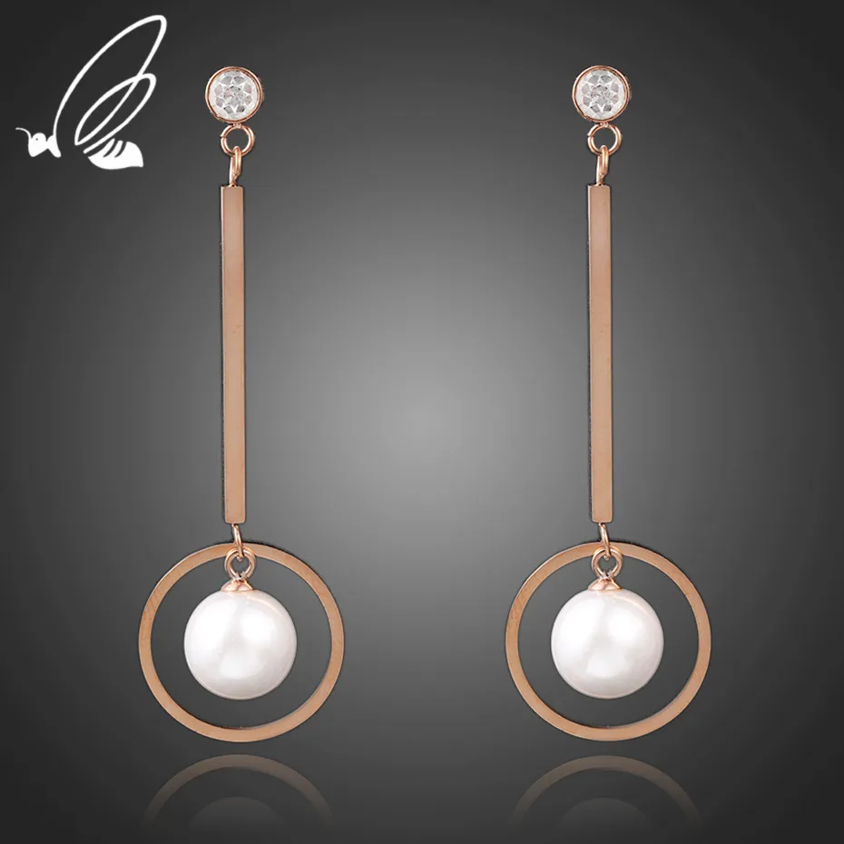 S'Steel New Fashion Jewelry Office Punk Round Pearl Dangle Circle Titanium Stainless Steel Statement Drop Earrings For Women
S'Steel New Fashion Jewelry Office Punk Round Pearl Dangle Circle Titanium Stainless Steel Statement Drop Earrings For Women